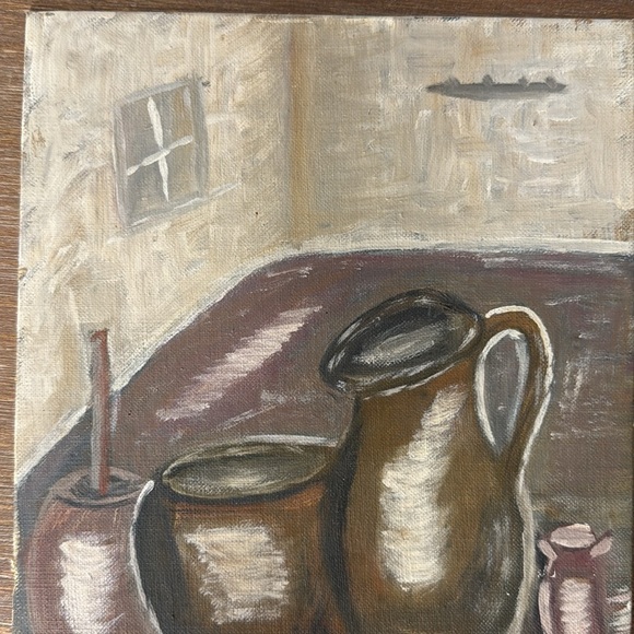 Still Life Vintage 8 x 10 Signed Canvas Oil Painting 1963 M. Grumbacher INC - Picture 9 of 13